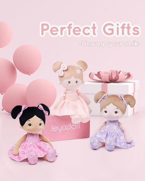 (12''), 1 LeyaDoll Soft Baby Doll Toys My First Baby Rag Doll for Year-Old Girl Birthday Gift, Leya Doll Christmas