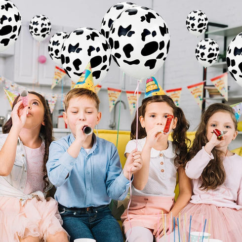 25 PCS Cow Balloons, Funny Cow Print Balloons for Cowboy Party Western Theme Birthday Decorations