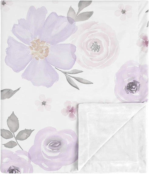 Sweet Jojo Designs Shabby Chic Rose Flower Watercolor Floral Baby Girl Receiving