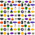 Anditoy 100 PCS Halloween Mochi Squishy Toys Squishies for Kids Girls Boys Halloween