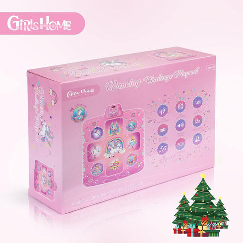 5 2026 3-12 GirlsHome Dance Mat - Unicorn Toys for Girls Rhythm Step Play mat, Electronic Dance Pad with Game Modes