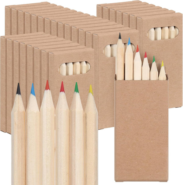Ctosree 36 Packs Mini Colored Pencils Bulk 3.5'' Coloring Drawing Pencil in