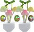 2 Pack Sensor LED Night Lights - Color Changing Plug-in Mushroom Dream Bed Lamp for Kids and Adults