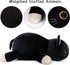 24" 4.2lbs Wepop Black Cat Plush Weighted Stuffed Animals, Weighted Black Cat Pillow Giant Cat Stuffed Animal Cuddle