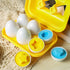 HANSGO 6PCS Matching Egg Shape Sorter Toy for Toddlers 1-3, Educational Toy for Kids, Baby Easter Toy Eggs