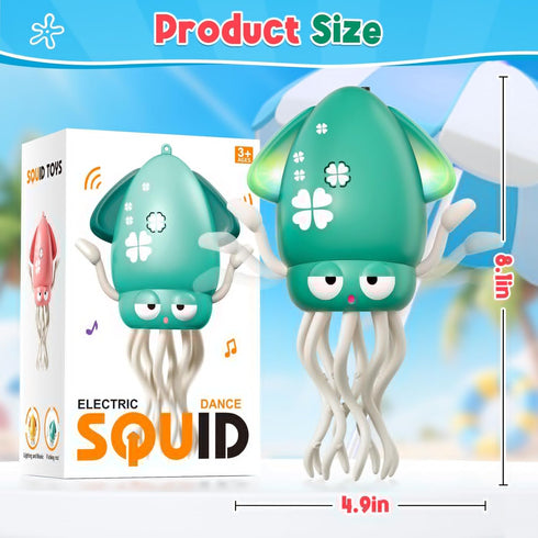 Tummy 3-6 6-12, 12-18 1 Dancing Squid Baby Toy, Infant Time Toys for Months, Interactive Crawling Octopus with Music