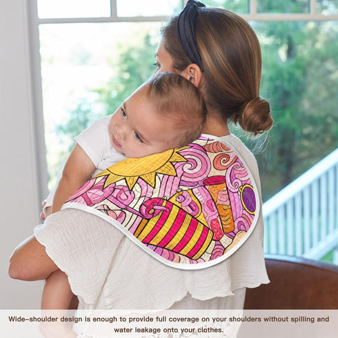 Kagirah (Summer Baby Burp Cloths, Soft Absorbent Burping Cloths for Babies, Cotton Milk Spit Up Rags, Large Size