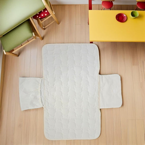 SHOWERORO Portable Foldable Changing Pad Waterproof Cotton Diaper Mat Travel Reusable Washable Changing Pad