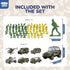 Playset TOY Life Army Men Action Figures Toys Plastic, Toy Soldiers for Boys with Helicopter, Green Military