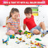 1600 Pieces Building Bricks with 2 Packs 24x24 Studs Sticky Plates, 46PCS Wheel Accessory, Creative Toy Compatible with