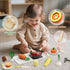 Sets Set 3-5, Wooden Play Food for Kids Kitchen, Farm to Table Play Kitchen Accessories, Cooking for Kids Pretend