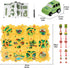 3 4 5 6 3-5, Set, 3 4 5 6 Plastic Dinosaur Puzzles for Kids with A Cute Car, Montessori Toys for Year Old Boys, Race