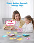 Pink Talking Flash Cards for Toddler 1 2 3 4 Year Olds, Language Learning Toys with 224 Words, Children's Sensory