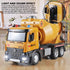 Cement Mixer Construction Toys, Metal DieCast Cement Mixer Truck Model with Simulated Sounds and Lights