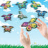 Seenelling 44 32 12 2) Pcs Flying Butterfly Craft Kit with Wind up Butterflies and Color Pens People Painting White