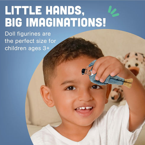 Constructive Playthings 12-Piece Diverse Career Toy Figure Set for Kids