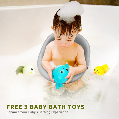 JOY ANAN 6-12-24 Baby Bath Seat, Infant/Toddler Sit Up Bathtub Seat for Months, Baby Bath Essentials, Great Shower