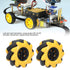 Mecanum Wheel Robot Kit, Omnidirectional Wheels Smart Robot Car Chassis Kit, Diameter 60mm for TT Coupling (2 Pair)