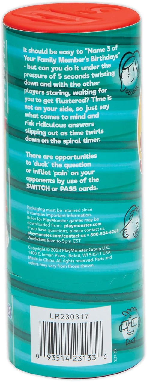 5 Second Rule Game Family Edition (Mini Tube) - Simple Question Card Game for Family Fun, Party, Travel, Ages 8+