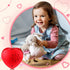 Jerify 8 Pcs Valentine's Day Voice Recorder for Stuffed Animal, 40 Second Heart Shape Audio Device