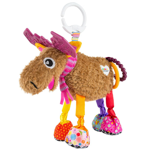 Lamaze Muffin the Moose Clip On Car Seat and Stroller Toy - Soft Baby Hanging Toys - Baby Crinkle Toys with High Contrast Colors - Baby Travel Toys Ages 0 Months and Up