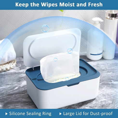4 Pieces Wipes Dispenser Baby Wipes Case Container Case Wet Wipe Holder with Sealing Design Refillable Baby Wipe