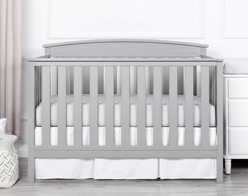 LS Line Crib Bed Skirt Pleated, 800 Thread Count 100% Egyptian Cotton, Nursery Crib