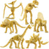 Bedwina Dinosaur Fossil Skeleton Pack of 24, 3.7 Inch Assorted Plastic Dino Figure Bones for Kids Science Dig Kit