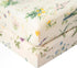 SDIII 2 Pack Floral Crib Sheets for Baby Girl 5228 Stretchy Microfiber