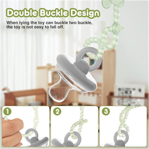 sopkdey Silicone Pacifier Clip,High Chair,Stroller Accessories,Cribs,Rocking Chair