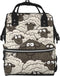 FHEDVBN Cartoon Black White Sheep Diaper Bag Backpack for Women Multifunction Waterproof Mummy
