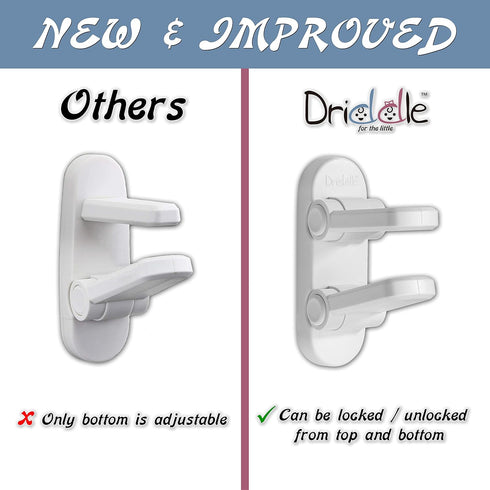 3 Pack Door Lever Baby Safety Lock, Child Proof Door Handle Lock with 3M Adhesive for Baby Proofing