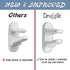 3 Pack Door Lever Baby Safety Lock, Child Proof Door Handle Lock with 3M Adhesive for Baby Proofing