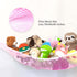 PLS Stuffed Animal Toy Hammock Net for Wall Hanging, Plush Toy Storage, Kids Room Organization, Pink