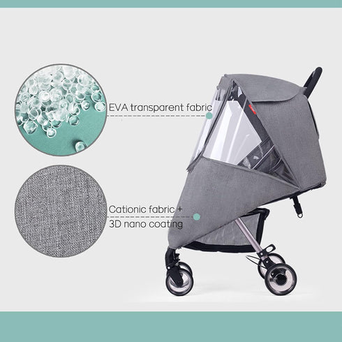 Baby Stroller Cold Weather Shield, Universal Windproof Rain Cover, Travel Protection for Strollers, Accessories for