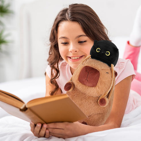 Backpack 9.1 Achwishap Capybara Plush,Capybara Stuffed Animal Cute Plushies,Capybara Plush Toys,Kawaii Plushie Stuffed