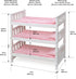 Badger Basket Pink Stripe Convertible Doll Bunk Bed with Storage Baskets & Personalization Kit for 20 inch Dolls