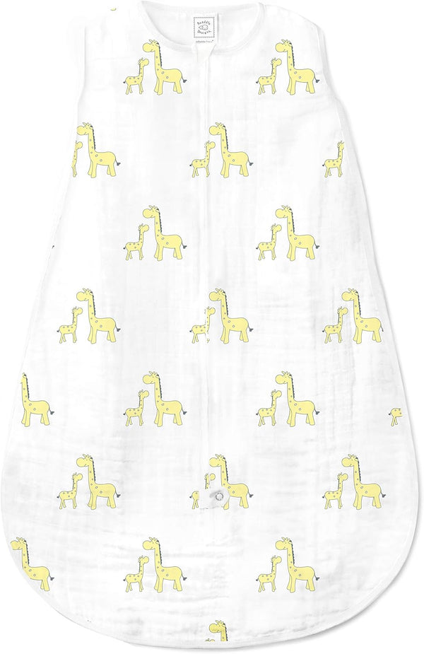 SwaddleDesigns Muslin zzZipMe Sleeping Sack, for Baby Boy and Girl, Wearable Blanket