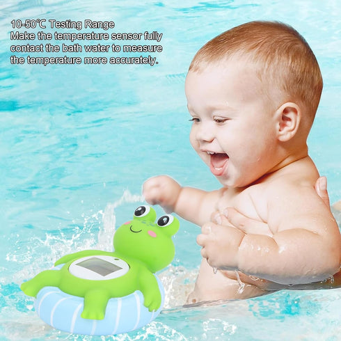 CDQL 3.35 3.94 1.97in Baby Bath Thermometer - x x Cute Frog Water Temperature - Lightweight Instant Read Digital