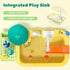 CUTE STONE Play Sink with Running Water - Kitchen Sink Toys with Play Food and Utensils for Children Role Play