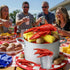 Gemscream 13 Pcs Crawfish Boil Party Supplies Fake Crawfish Party Decorations Lobster Cake Toppers Plastic Crayfish
