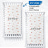 2 Pack Crib Sheets Boy Girl, Baby Crib Sheets for Standard Crib Mattress & Toddler Bed Mattress, Snug Fit Breathable
