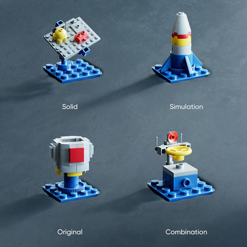 Vilbocr Set 130-Piece 6-12, Space Rocket Building Blocks - STEM Toys for Kids Ages Creative DIY Astronaut Adventure