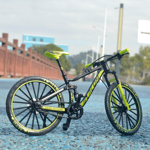 Ailejia Mountain Bike Toy Mini Cake Topper - Dirt MTB Bicycle Ornament Model for Home Decoration Crafts (Black Green)