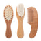 Toddmomy Hairbrush Comb Set for Newborns, Soft Wool Bristle Scalp Care Brush