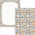 miaozhen 1 Pack 52x28 Cotton Baby Crib Sheets Ultra Soft Wildlife Brontosaurus Rainbow Gray Muslin Crib Bedding
