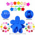 Tesvyns 50Pcs Mini Flower Hair Clip Colorful Mini Hair Claw Baby Hair Clips Toddler Hair Clips Girls Decorative Bun