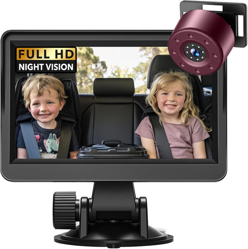 NewHail Baby Car Camera, 4.3in HD IPS Display with 178 Wide View -