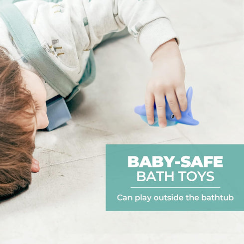 Hely Cancy Infant Bath Toys for 18 Months - No Hole Animal Bathtub Toys for Baby Bath Tub