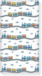 JEPFEIXIA Colorful Train Fitted Crib Sheet for Boys Girls Cartoon Trains Baby Sheet